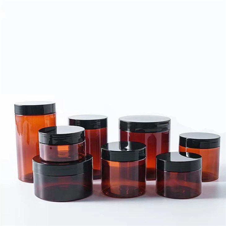 Pot PET de plàstic ambre negre 100ml 250ml 500ml amb tap de rosca