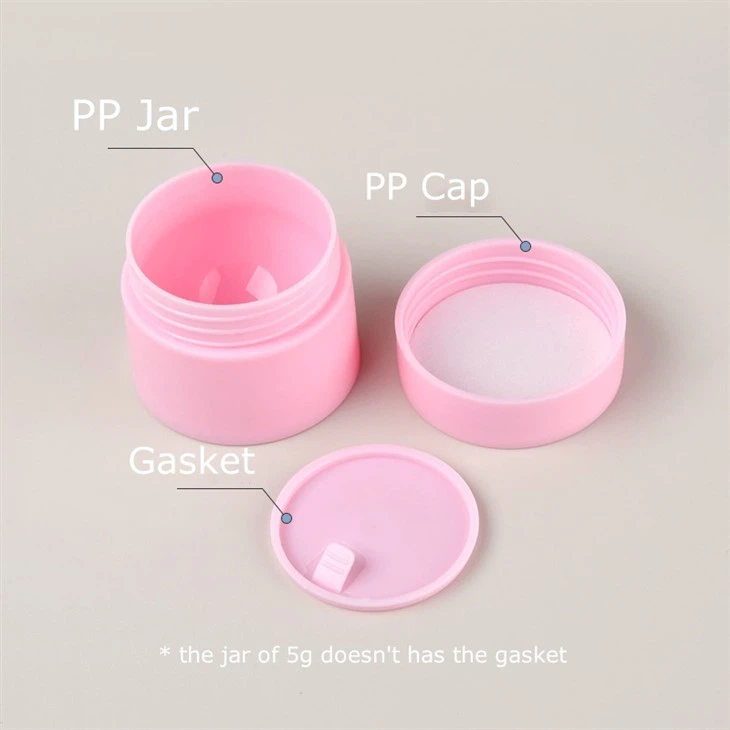 Pot de plàstic cosmètic rosa morat