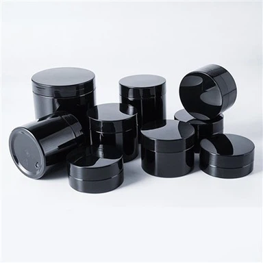 Pot de plàstic negre mat Pot de crema per a cosmètics PET