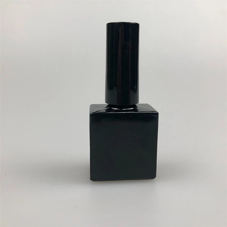 NH Clear Round Matte Black Nail Polish Bottle UV GEL Glass Bottles (6)